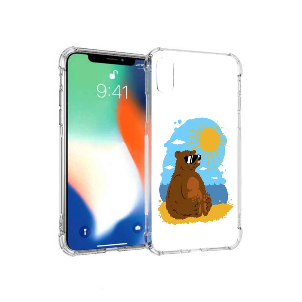 

Чехол MyPads Tocco для Apple iPhone XS Max медведь на чиле (PT117540.614.468), Прозрачный, Tocco