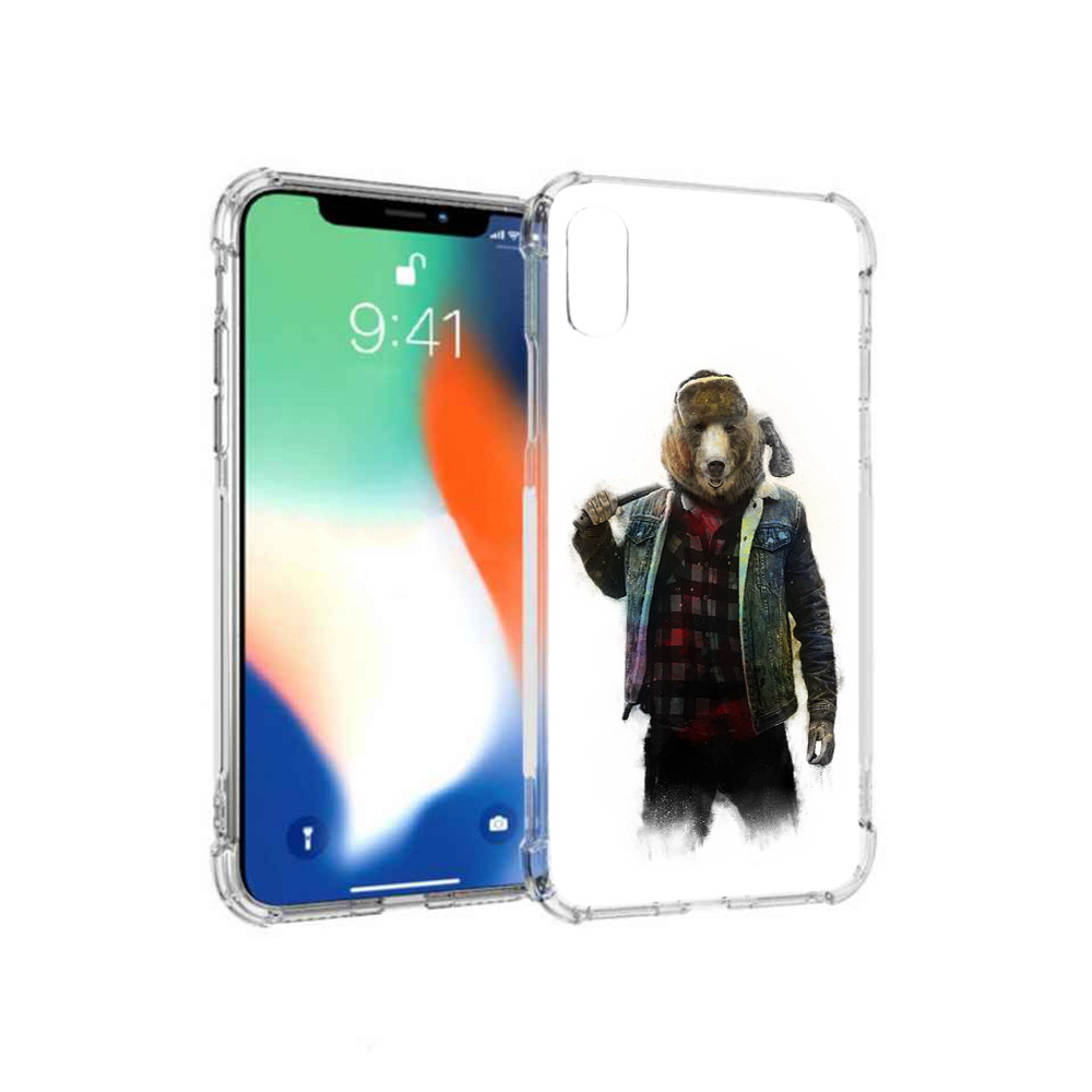

Чехол MyPads Tocco для Apple iPhone XS Max медведь с топором (PT117540.614.469), Прозрачный, Tocco
