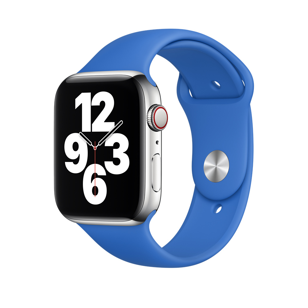 

Ремешок Apple для Apple Watch 44mm Capri Blue Sport Band Regular (MJK53ZM/A), 44mm Capri Blue Sport Band Regular (MJK53ZM/A)
