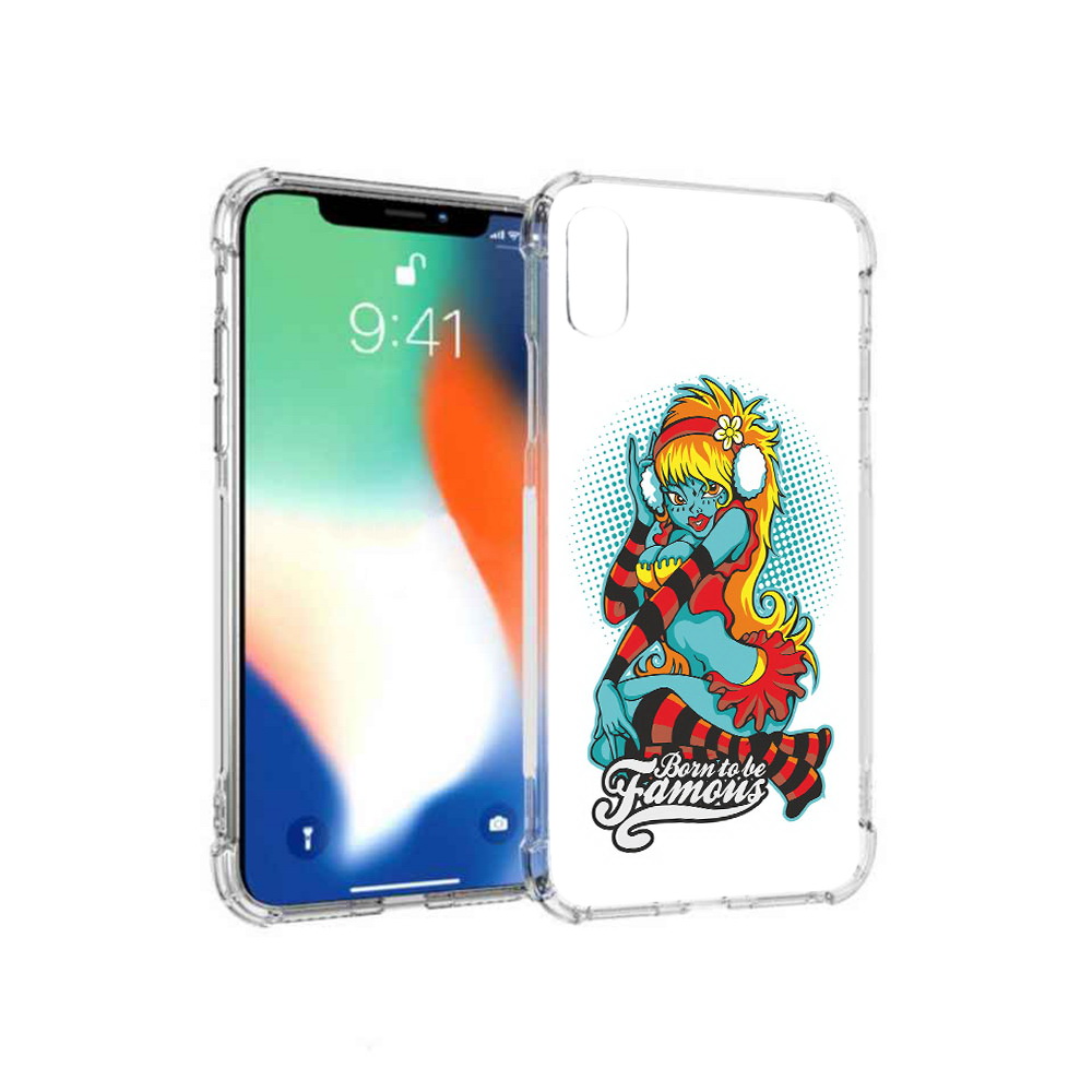 

Чехол MyPads Tocco для Apple iPhone XS Max нарисованная девушка в наушниках, Прозрачный, Tocco