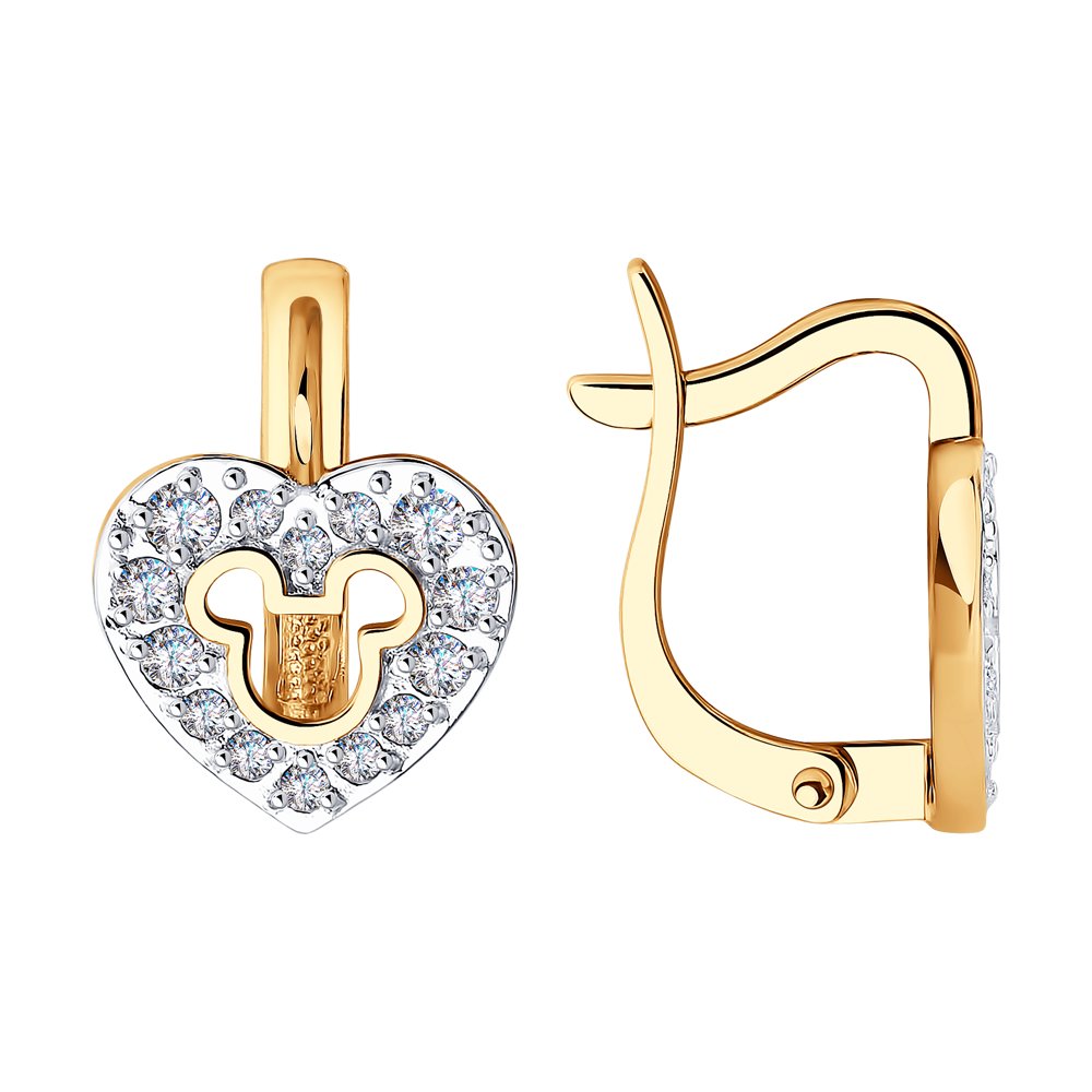 

Серьги женские из золота SOKOLOV 029126, фианит, 029126