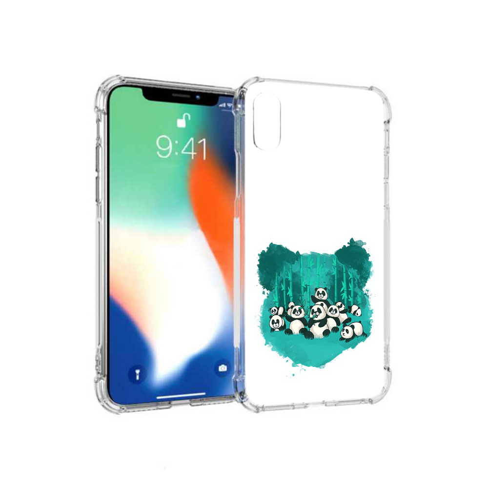 

Чехол MyPads Tocco для Apple iPhone XS Max нарисованные панды (PT117540.614.508), Прозрачный, Tocco