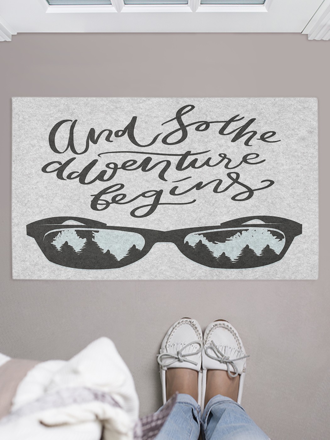 

Придверный коврик в прихожую для обуви, на резиновой основе, 75x45 см door_77168 JoyArty