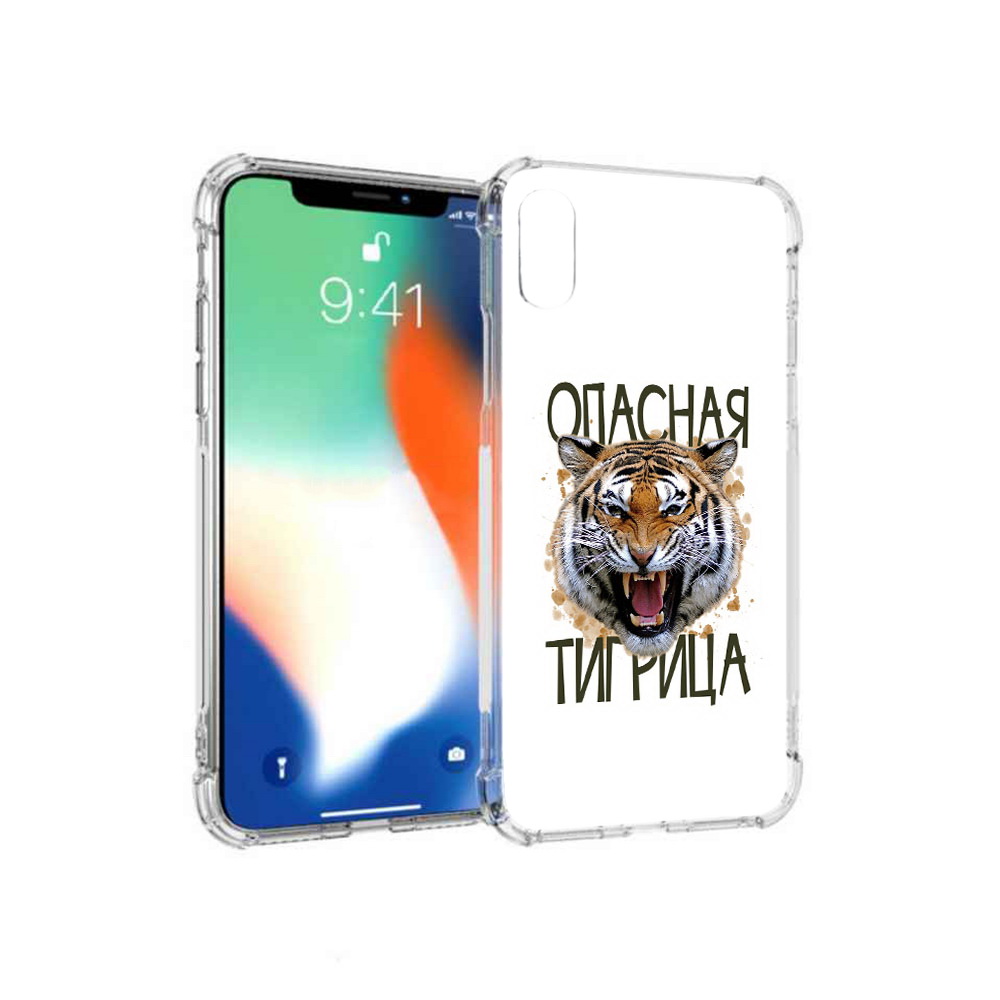 

Чехол MyPads Tocco для Apple iPhone XS Max опасная тигрица (PT117540.614.527), Прозрачный, Tocco