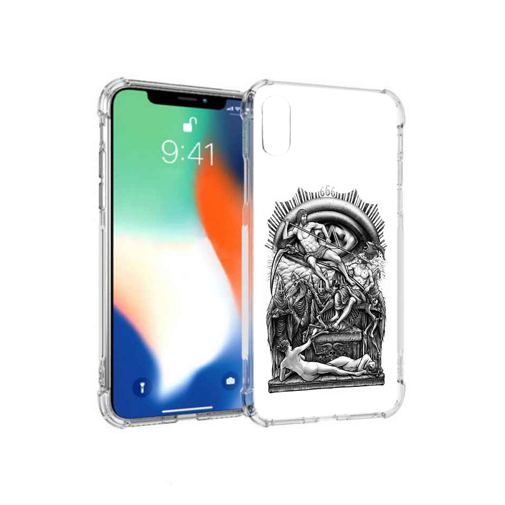 

Чехол MyPads Tocco для Apple iPhone XS Max оракул черно белый (PT117540.614.528), Прозрачный, Tocco