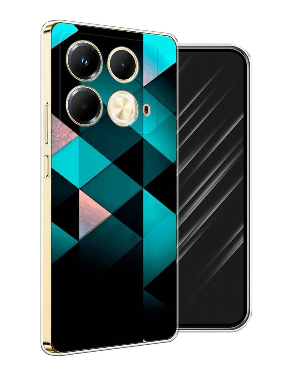 

Чехол Awog на Infinix Note 40 "Геометрия 16", Бирюзовый;черный, 3105850-1