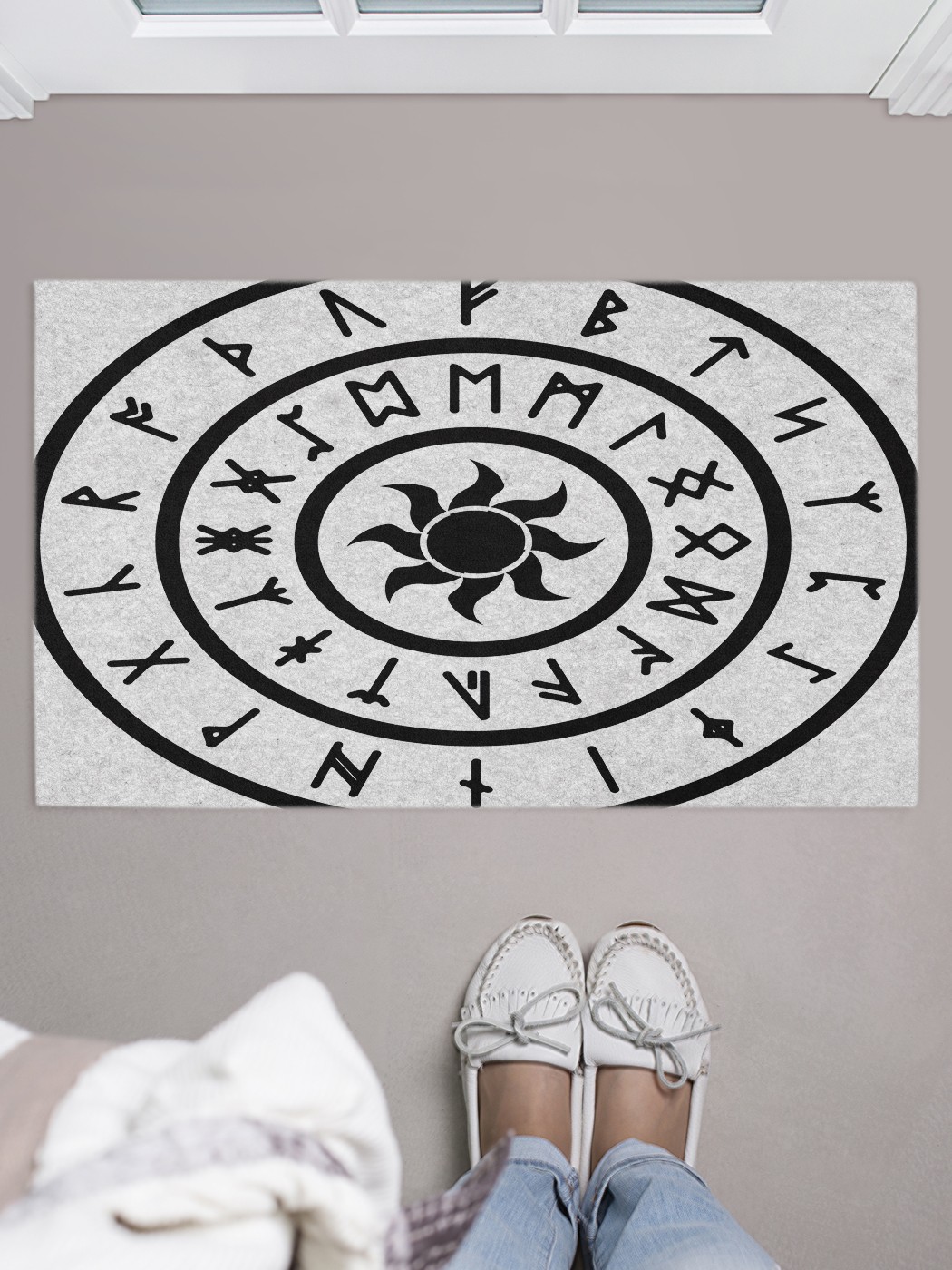 

Придверный коврик в прихожую для обуви, на резиновой основе, 75x45 см door_77191 JoyArty