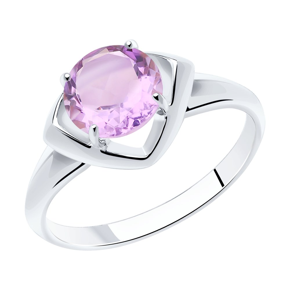 

Кольцо из серебра р.  Diamant 94-310-00783-2, аметист, 94-310-00783-2