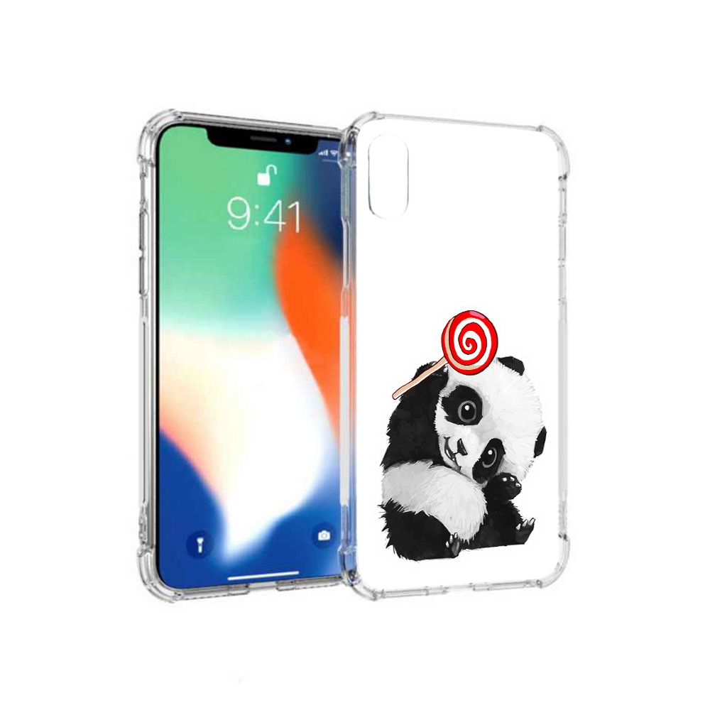 

Чехол MyPads Tocco для Apple iPhone XS Max панда с леденцом (PT117540.614.534), Прозрачный, Tocco