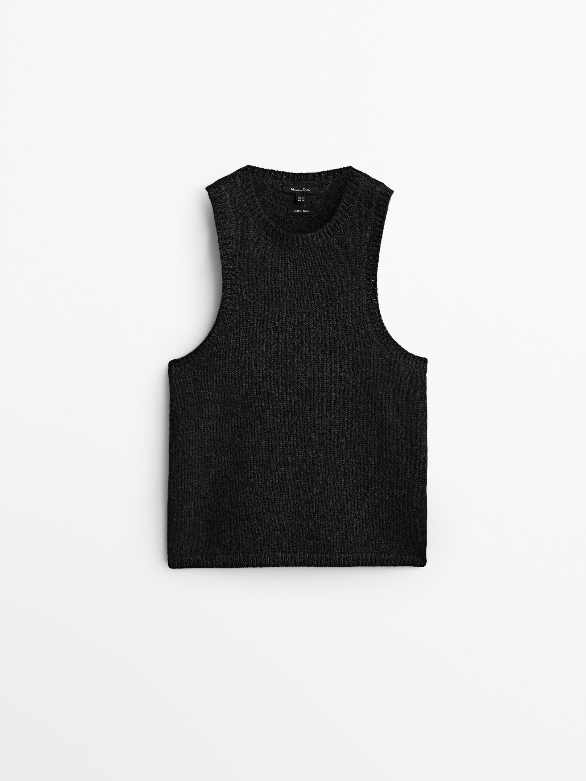 

Топ женский Massimo Dutti 05713634800 черный L, 05713634800