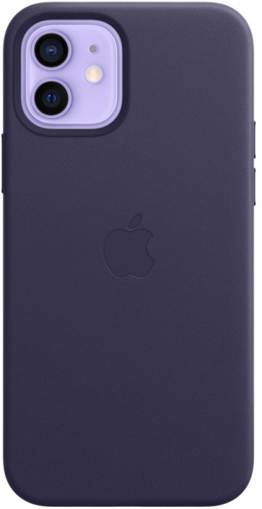 фото Чехол apple для смартфона iphone 12/12 pro leather case magsafe deep violet (mjyr3ze/a)