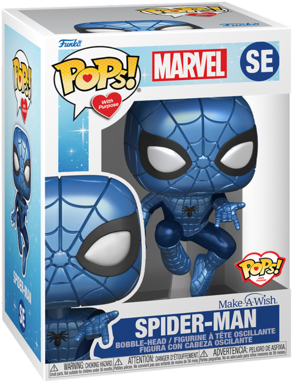 фото Фигурка funko marvel comics - pops! with purpose - spider-man (metallic) 63675