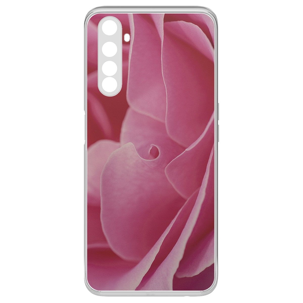 

Чехол-накладка Krutoff Clear Case Лепестки для Realme 6