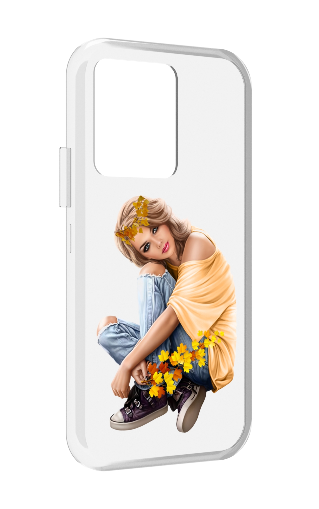 

Чехол MyPads девушка-в-цветочками женский для Vivo iQOO 10, Прозрачный, Tocco