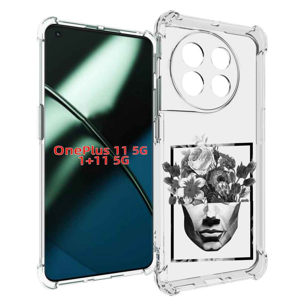 

Чехол MyPads черно белая ваза в абстракции для OnePlus 11, Прозрачный, Tocco