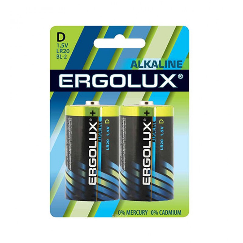 Элемент питания Ergolux LR20/373 BL2, комплект 4 батарейки (2 упак. х 2шт.) паровой электрический утюг ergolux