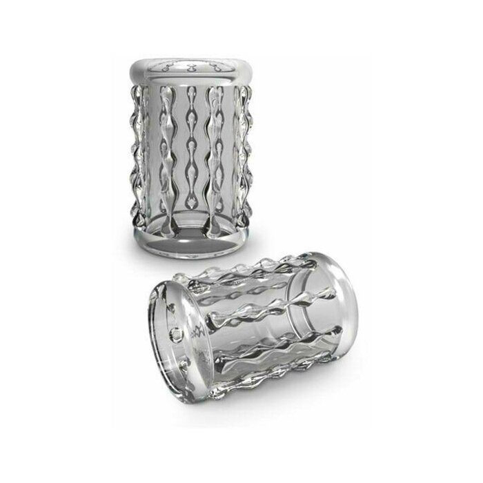 Насадка на пенис Blush Novelties STAY HARD COCK SLEEVE 04 CLEAR прозрачная с бороздками