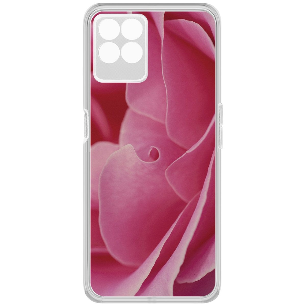 

Чехол-накладка Krutoff Clear Case Лепестки для Realme 8i