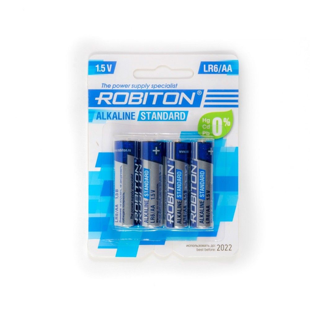Элемент питания Robiton LR6/316 BL4, 12289/17169, комплект 16 батареек (4 упак. х 4шт.) угловой блок питания robiton