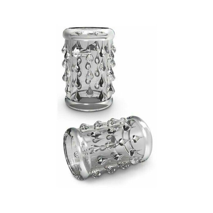 Насадка на пенис Blush Novelties STAY HARD COCK SLEEVE 05 CLEAR прозрачная с капельками