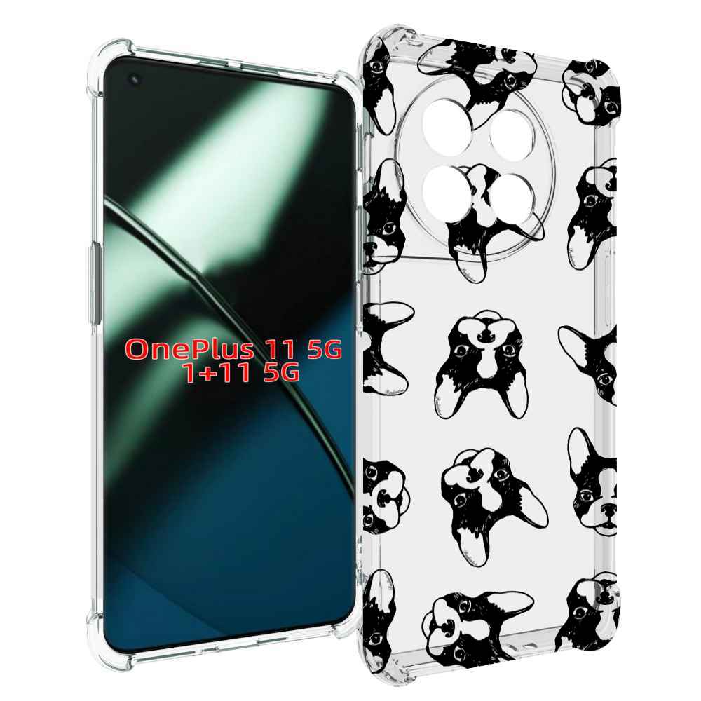 

Чехол MyPads черно белые собачки для OnePlus 11, Прозрачный, Tocco