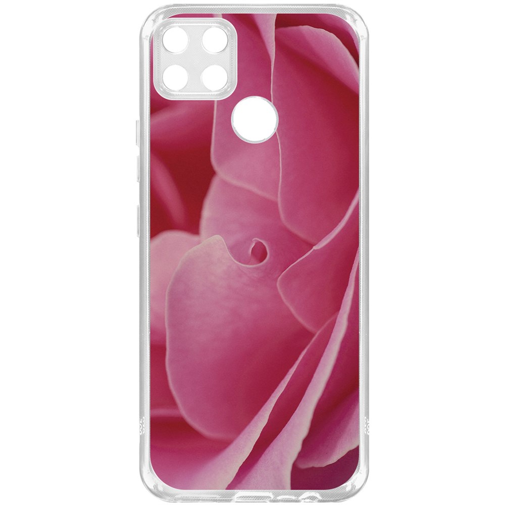 

Чехол-накладка Krutoff Clear Case Лепестки для Realme C25