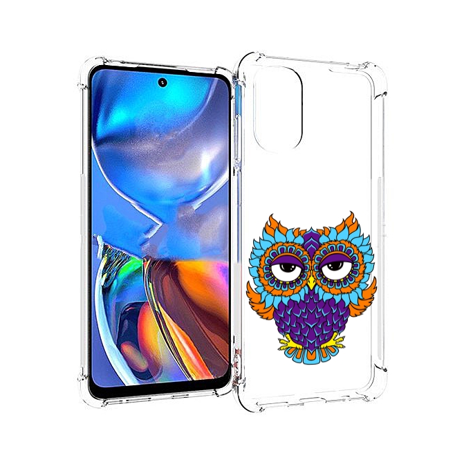 

Чехол MyPads Цветная сова для Motorola Moto E32, Прозрачный, Tocco