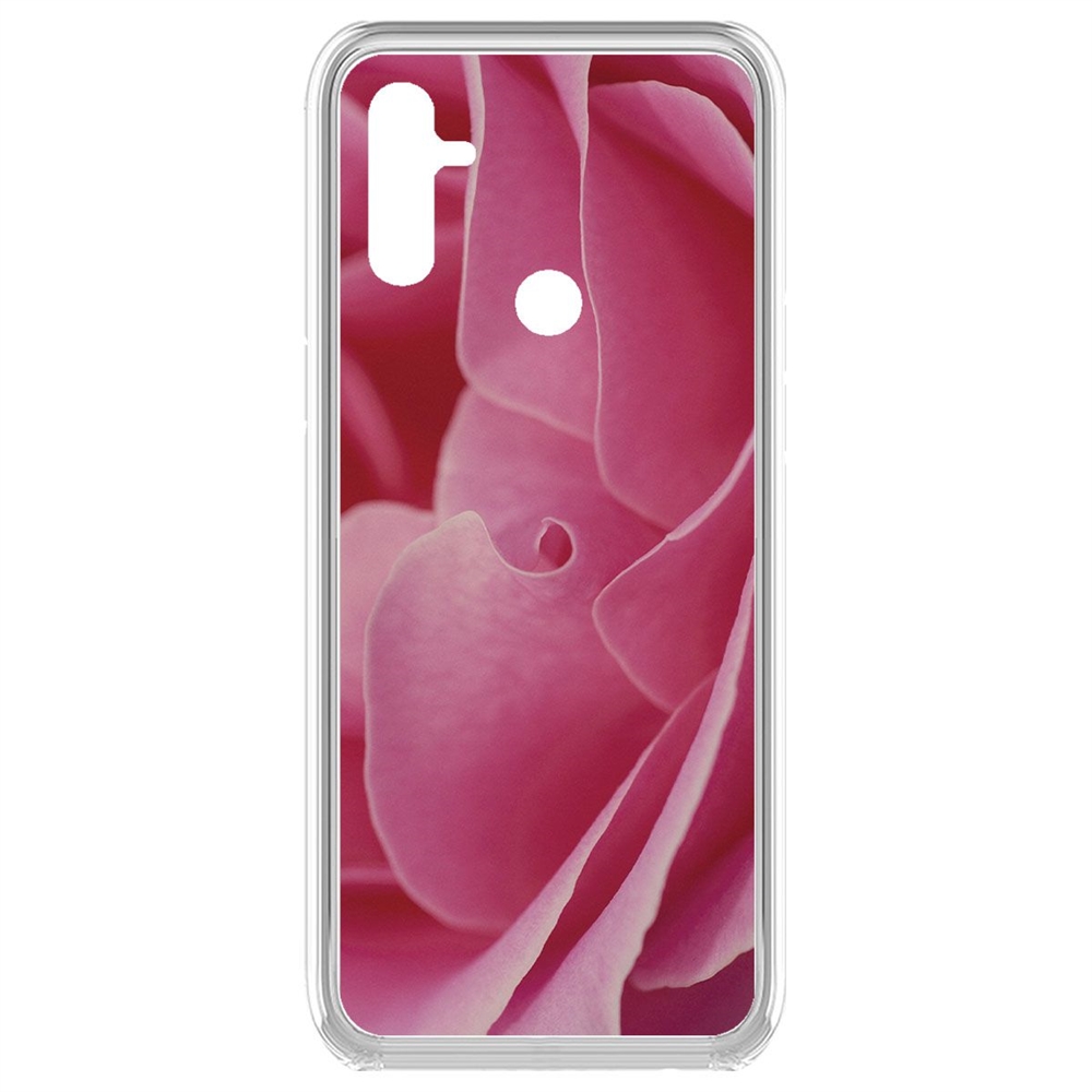 

Чехол-накладка Krutoff Clear Case Лепестки для Realme C3, Прозрачный