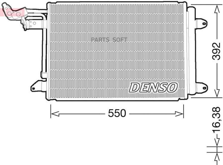 

DENSO Радиатор кондиционера DENSO DCN32032