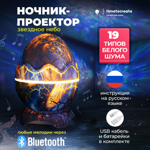 Ночник-проектор TimeToCreate звездное небо с Bluetooth в розетку 165314555