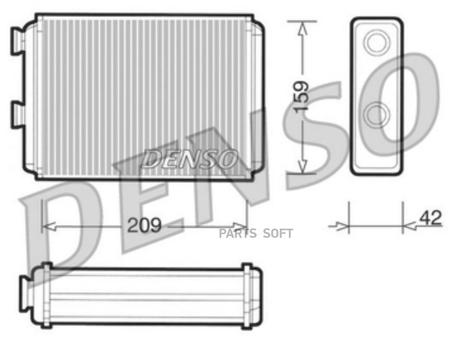 DENSO Радиатор печки DENSO DRR09070