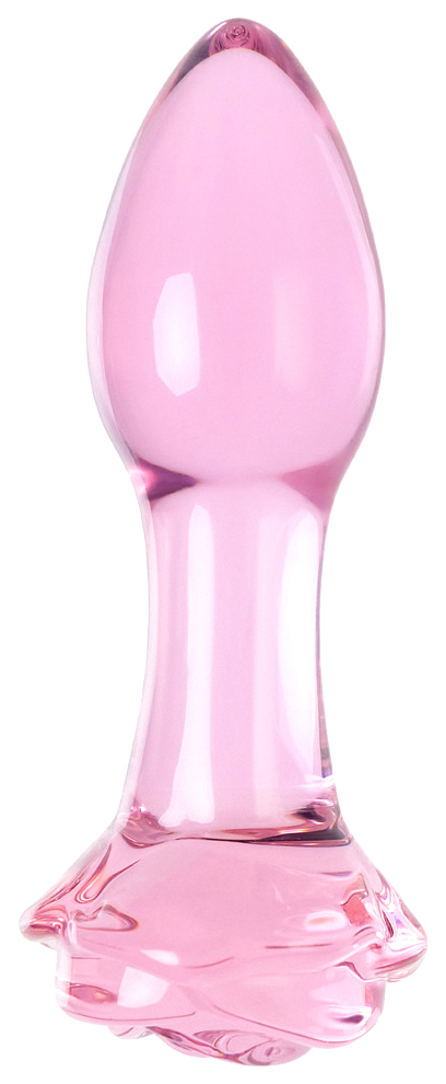 Анальная втулка Sexus из стекла розовая 9 см