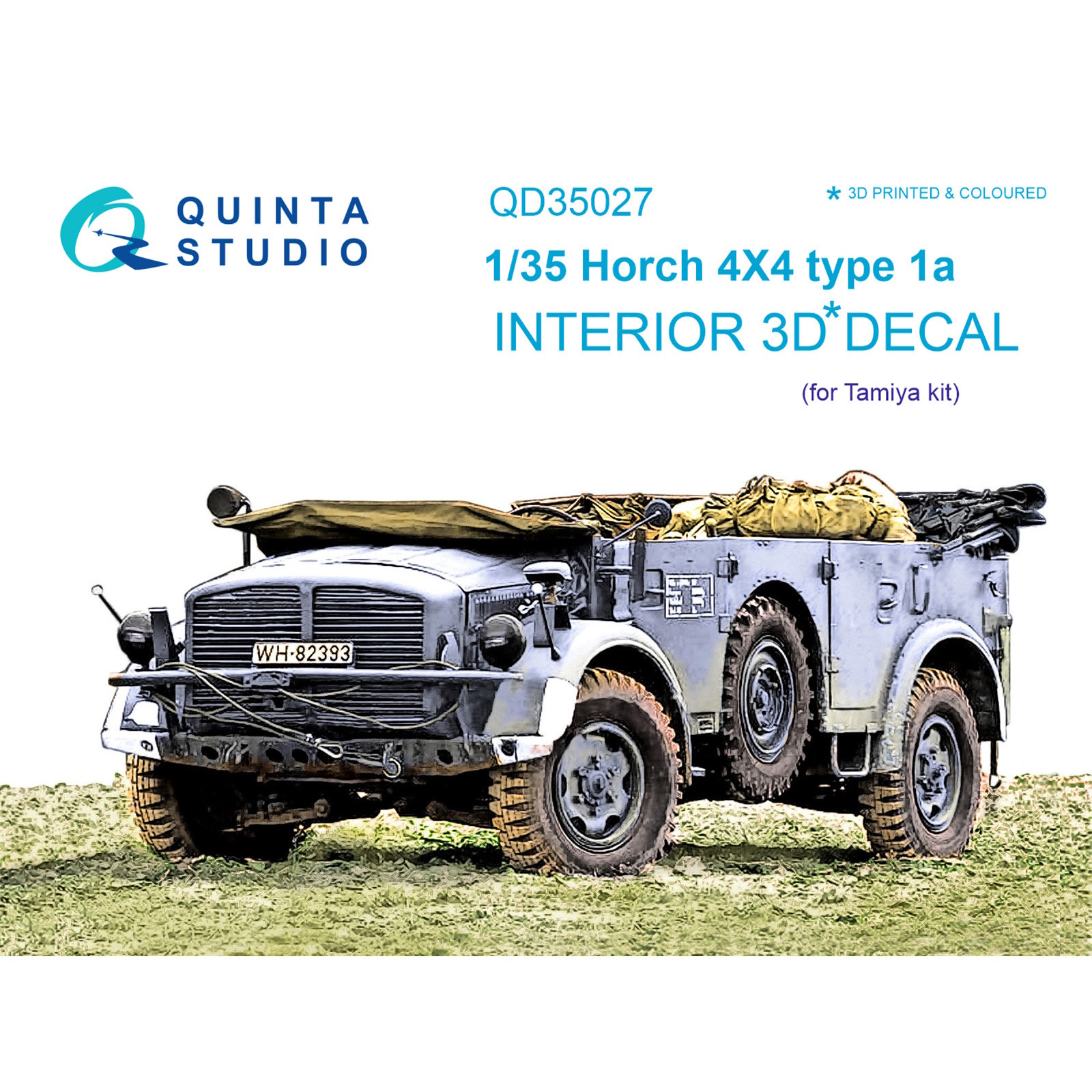

QD35027 3D Декаль интерьера кабины для Horch 4X4 type 1a для модели Tamiya, Однотонный