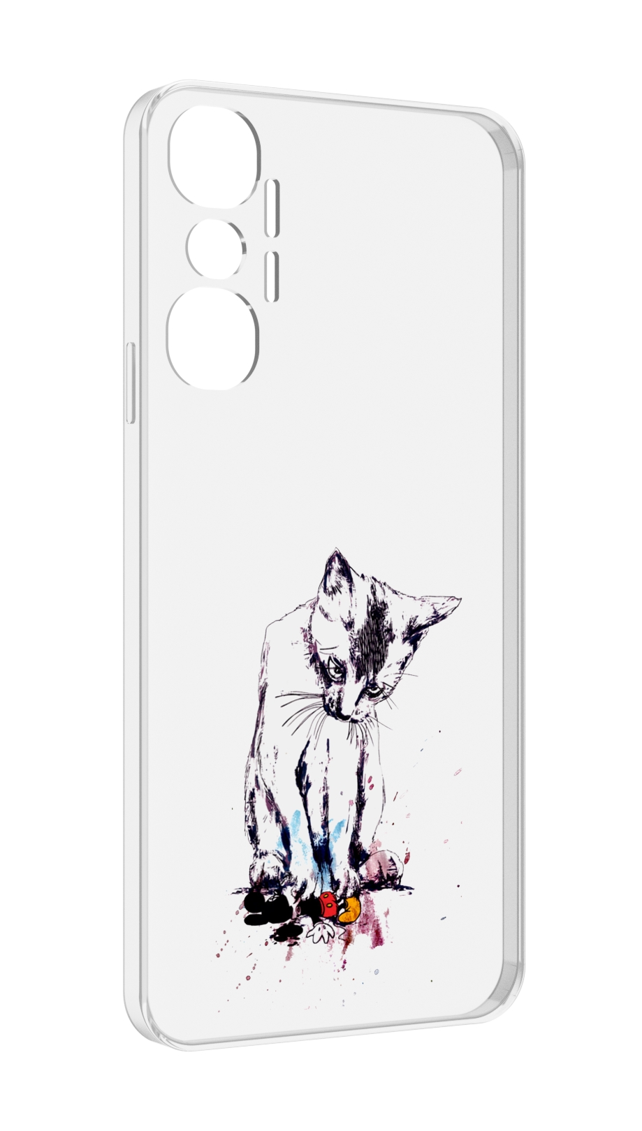 

Чехол MyPads кот и микки для Infinix Hot 20 4G, Прозрачный, Tocco