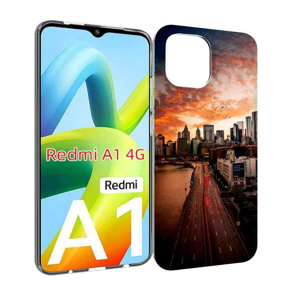 

Чехол MyPads американский город фото для Xiaomi Redmi A1, Прозрачный, Tocco