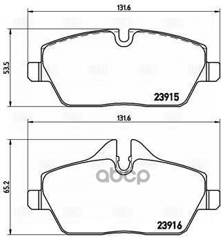 

Колодки Тормозные Bmw E81/E87/Mini Cooper 04- Передние С Датч. Trialli арт. PF4137