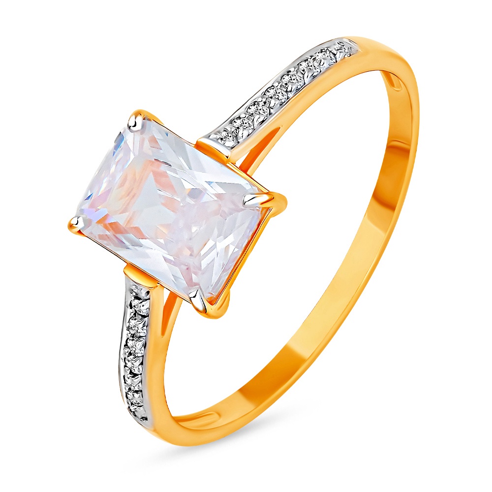 

Кольцо из золота р.  585Gold 301012024, фианит, 301012024