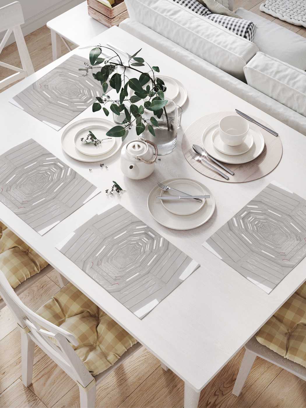 

Сервировочные селфетки JoyArty "Коридор в новую жизнь" (32х46 см, 4 шт.), Голубой