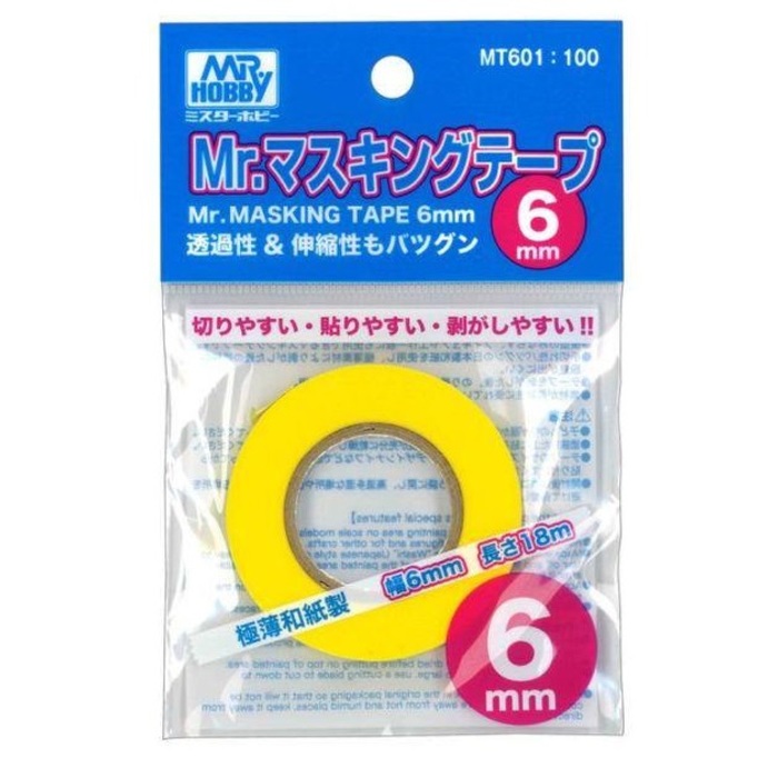 

MT-601 инструменты для работы с краской т.м. MR.HOBBY Mr.Masking Tape 6mm