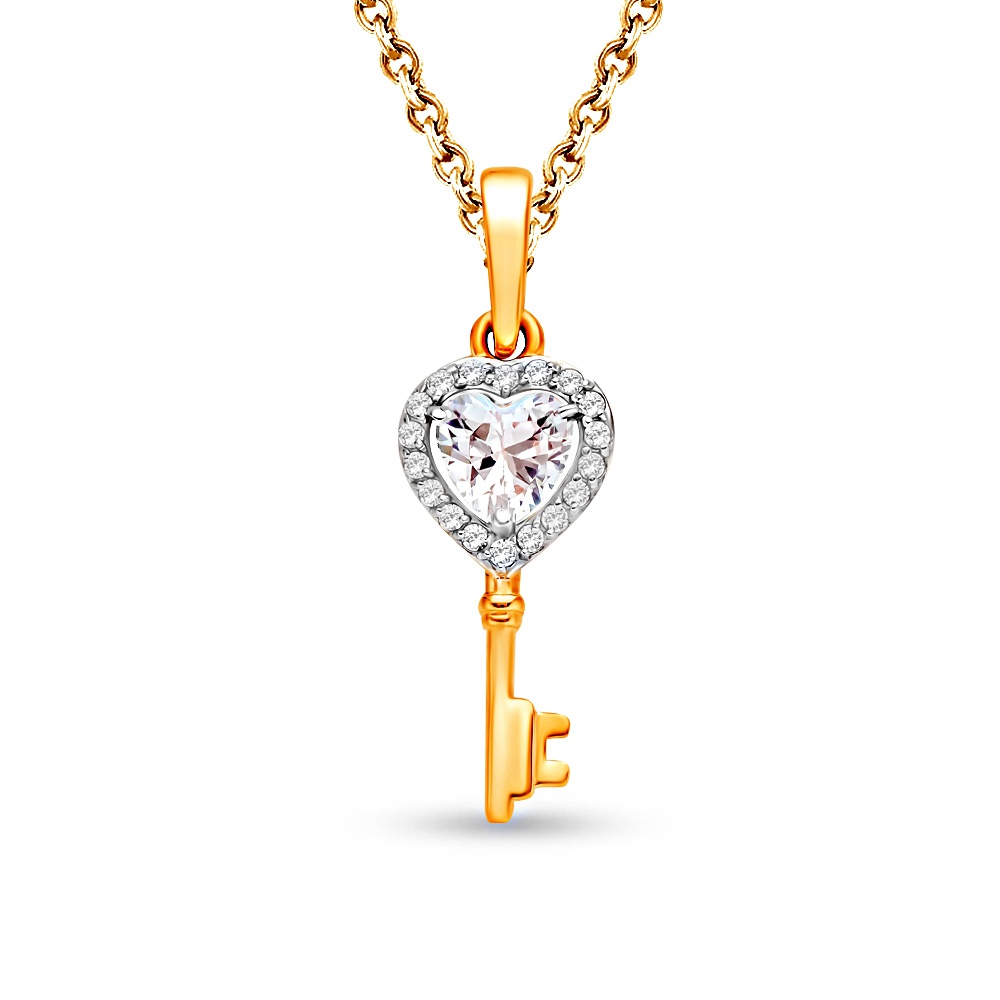 

Кулон из красного золота 585Gold 303002960, фианит, 303002960