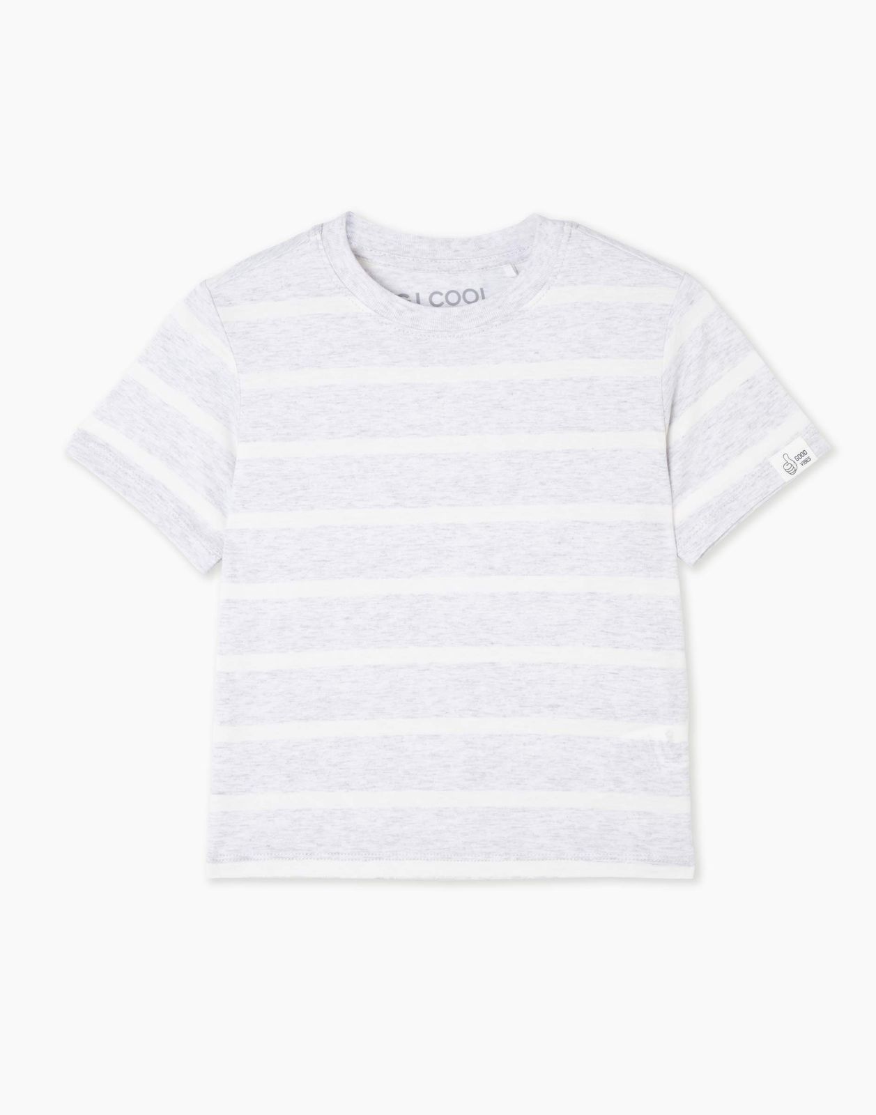 

Футболка для мальчика Gloria Jeans BKT014295 серый меланж/белый 2-4г/104, BKT014295