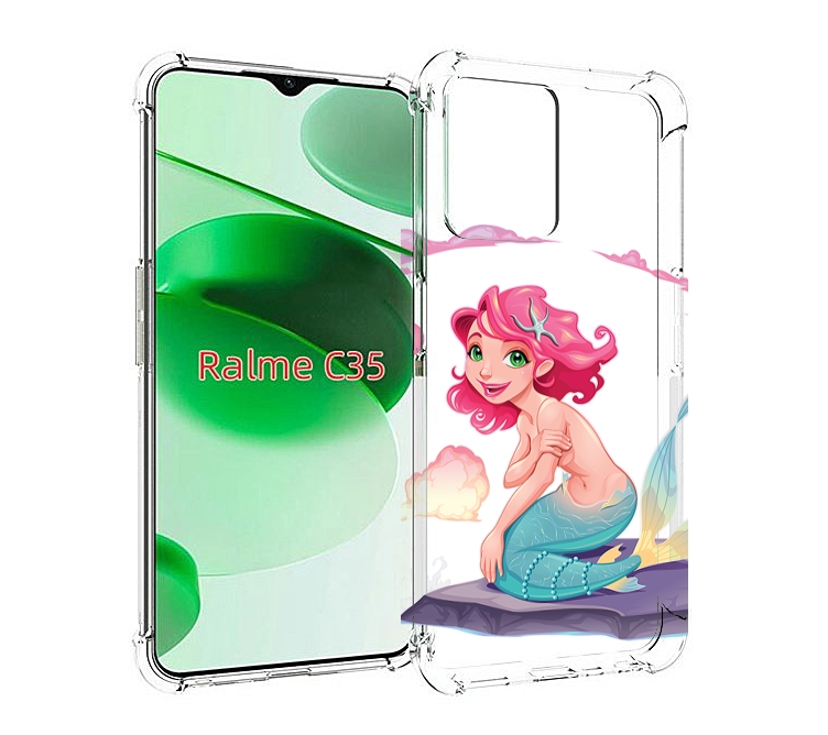 

Чехол MyPads русалочка для Realme C35 / Narzo 50A Prime, Прозрачный, Tocco