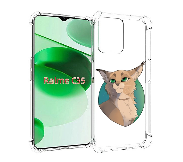 

Чехол MyPads рысь-нарисованная для Realme C35 / Narzo 50A Prime, Прозрачный, Tocco