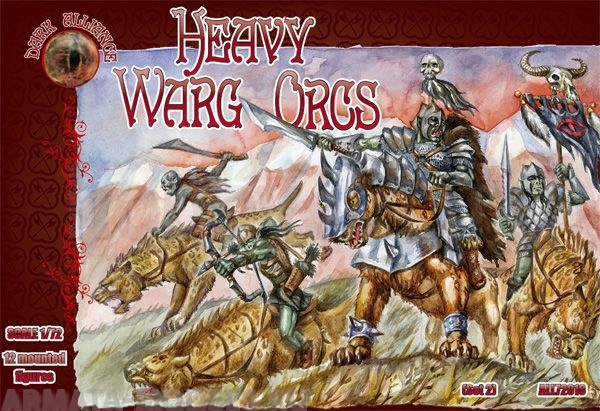 

Фигуры Dark Alliance Heavy Warg Orcs 1/72 ALL72010