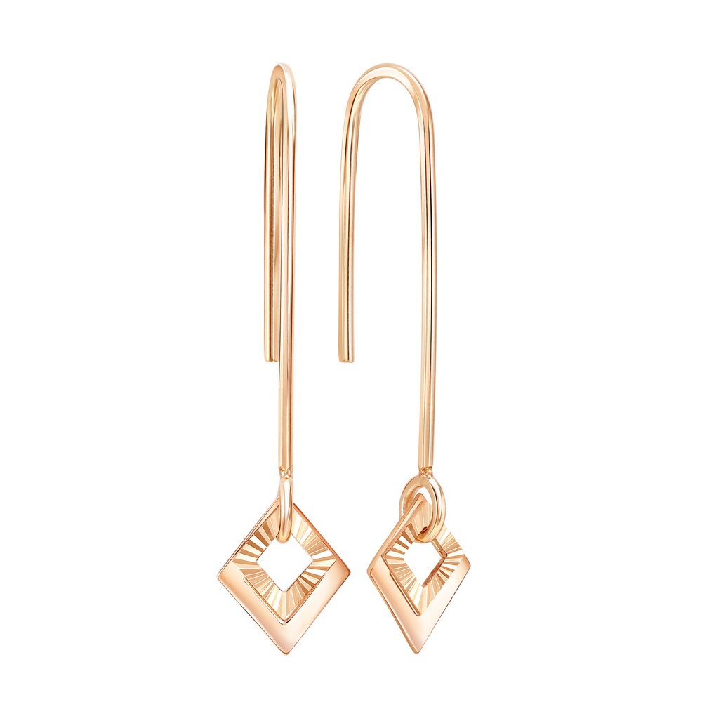 

Серьги подвески из красного золота 585Gold 402004612, 402004612