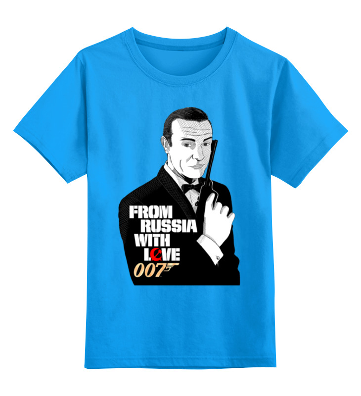 

Футболка детская Printio James bond цв. голубой р. 128, James bond