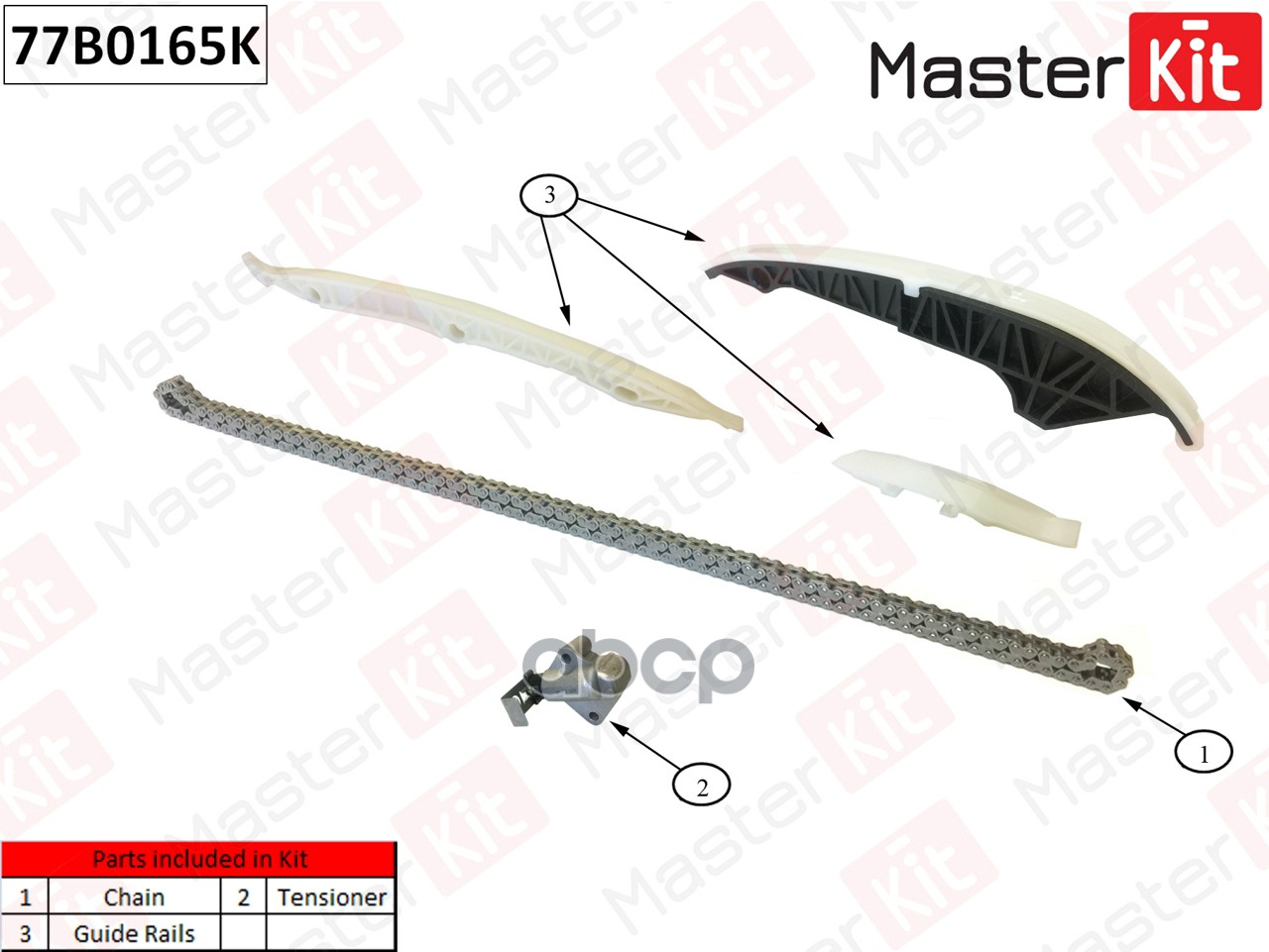 Комплект Цепи Грм Vag 2.0tsi 12- Без Звездочек MasterKit арт. 77B0165K