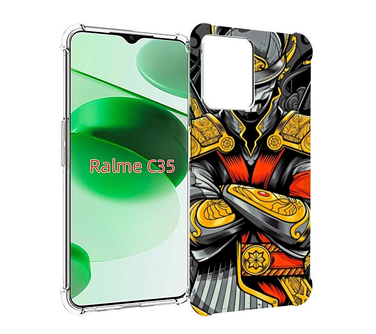 

Чехол MyPads самурай для Realme C35 / Narzo 50A Prime, Прозрачный, Tocco