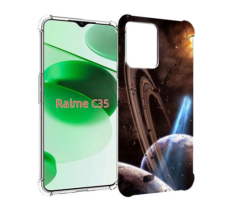 

Чехол MyPads сатурн в космосе для Realme C35 / Narzo 50A Prime, Прозрачный, Tocco