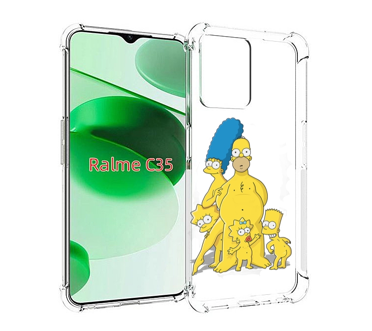 

Чехол MyPads семья-симпсонов для Realme C35 / Narzo 50A Prime, Прозрачный, Tocco